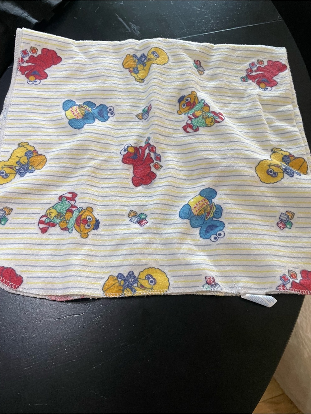 Vintage Sesame Street receiving blanket, infant lovey, big bird soft Elmo baby